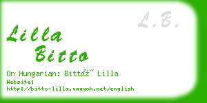 lilla bitto business card